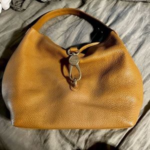 Dooney & Bourke Pebble Leather Logo Lock Hobo